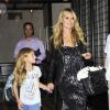 Heidi Klum sort de son hôtel avec ses enfants Leni, Henry, Johan et Lou à New York, le 12 juillet 2013.