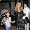 Heidi Klum sort de son hôtel avec ses enfants Leni, Henry, Johan et Lou à New York, le 12 juillet 2013.