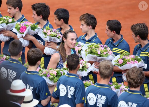 Martina Hingis lors des célébrations des 40 ans de la WTA à Roland-Garros à Paris le 6 juin 2013