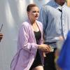 Chloe Moretz motivée et maquillée sur le tournage du nouveau film "The Equalizer" à Chelsea dans le Massachussetts, le 17 juillet 2013.