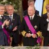 Le prince Philippe et le roi Albert II de Belgique - Cérémonie d'abdication du roi Albert II de Belgique au palais de Bruxelles, le 21 juillet 2013.