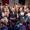 Le roi Albert II de Belgique, la reine Paola, le prince Philippe et la princesse Mathilde ont assisté au bal national à Bruxelles, le 20 juillet 2013.