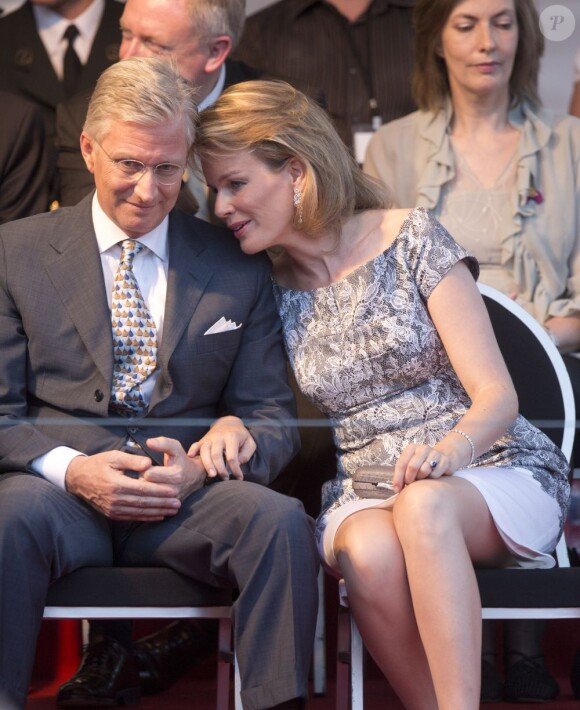 Le prince Philippe et la princesse Mathilde ont assisté au bal national à Bruxelles, le 20 juillet 2013.