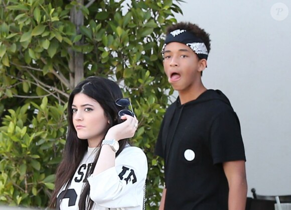 Exclusif - Jaden Smith et sa petite amie Kylie Jenner, à West Hollywood le 17 juillet 2013.