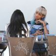 Exclusif - Jaden Smith, accompagné de sa soeur Willow, et de sa petite amie Kylie Jenner se sont retrouvés au  Urth Caffe  à West Hollywood, le 17 juillet 2013.
