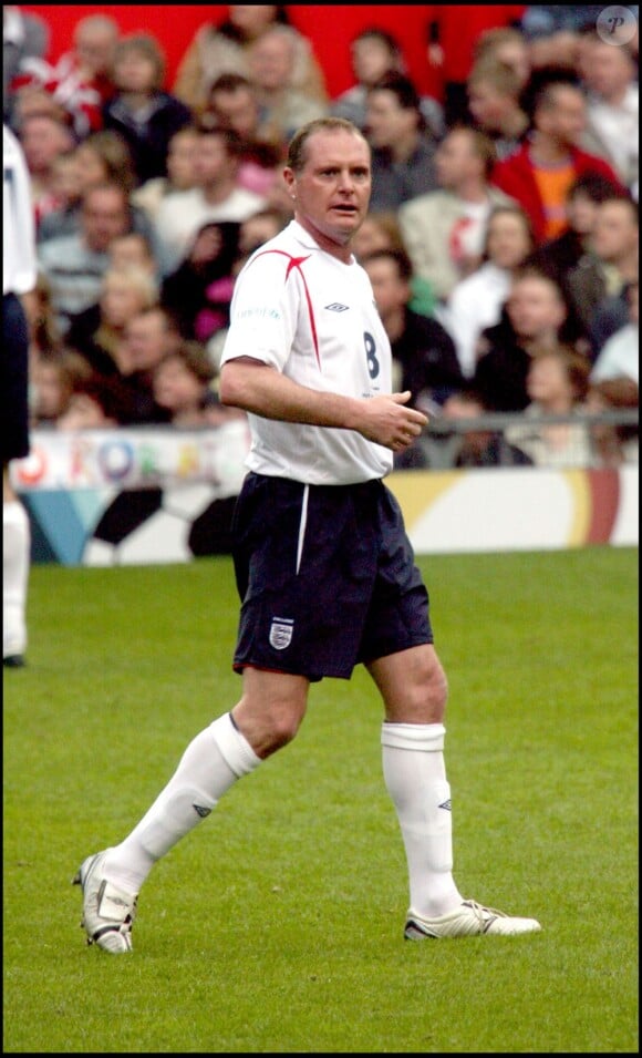 Paul Gascoigne lors d'un match de football organisé pour lever des fonds pour l'UNICEF le 27 mai 2006 à Manchester