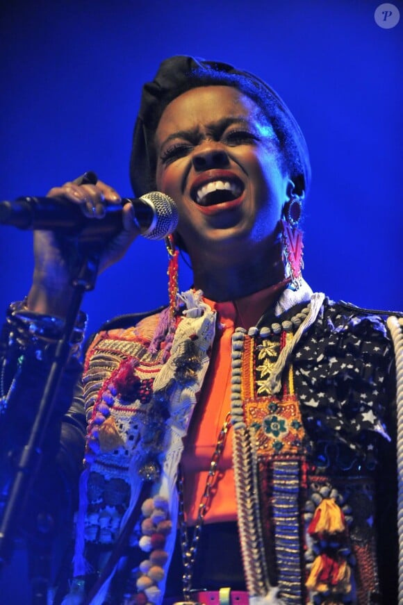 Lauryn Hill en concert à paris, le 16 avril 2012.