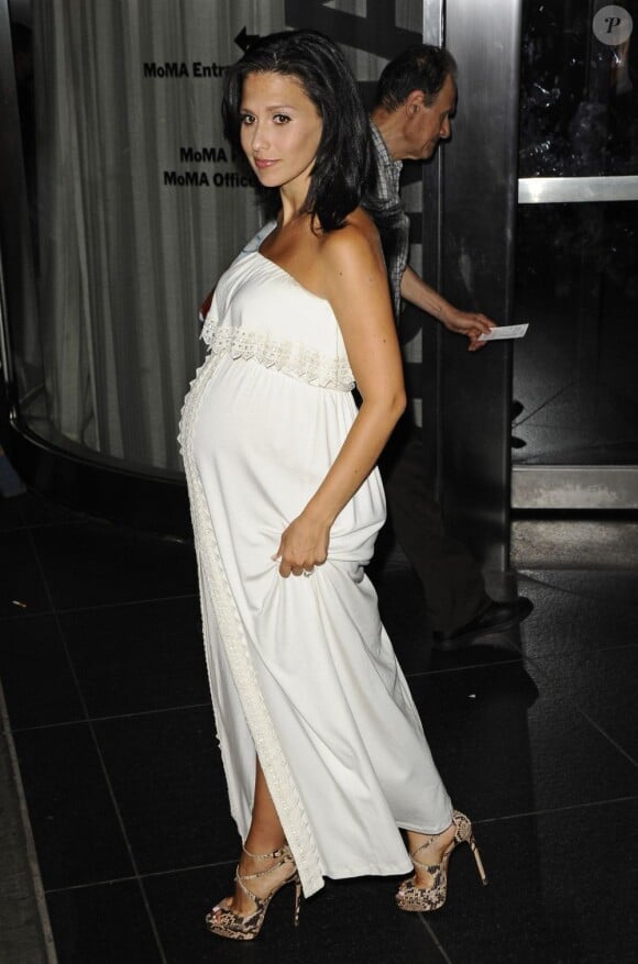 Hilaria Thomas enceinte à la première de Blue Jasmine à New York, le 22 juillet 2013.
