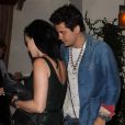  Katy Perry et John Mayer à la sortie du restaurant Tower Bar &amp; Terrace , localisé au Sunset Tower Hotel, à Los Angeles, le 24 juillet 2013.  
