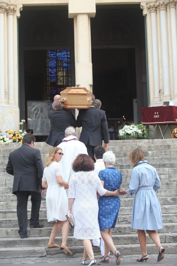 Obsèques de Valérie Pons en l'église Saint-Roch à Montpellier le 26 juillet 2013.