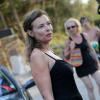 La Première dame Valérie Trierweiler en vacances à Brégançon le 3 août 2012.