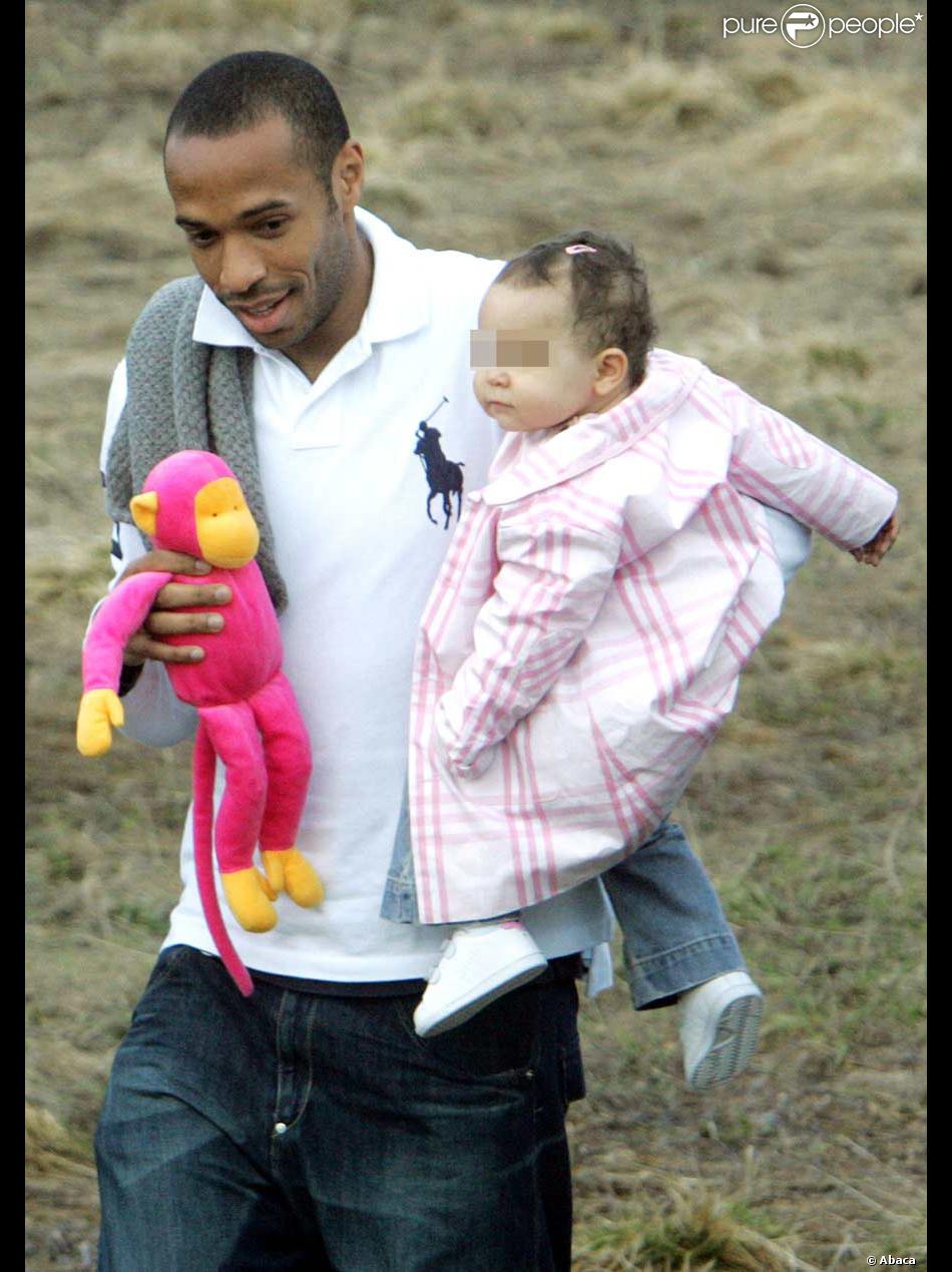 thierry henry et sa fille tea purepeople
