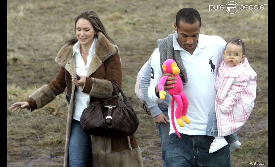 Thierry Henry, his former wife Claire Merry with their daughter Tae