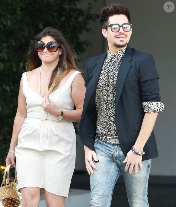 Adam Lambert à la baby shower de la chanteuse Fergie à Beverly Hills, le 28 juillet 2013.