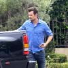 Josh Duhamel devant son domicile de Los Angeles avant de se rendre à la baby shower de sa femme Fergie, le 28 juillet 2013.