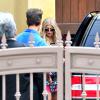 Fergie arrive à sa baby shower à Beverly Hills, le 28 juillet 2013.