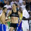 Zlatan Ibrahimovic sexy lors du match amical entre le PSG et le Real de Madrid l'Ullevi Stadion de Göteborg en Suède le 27 juillet 2013