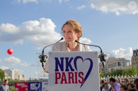Nathalie Kosciusko-Morizet en meeting sur la place de la Bastille à Paris le 30 juin 2013.