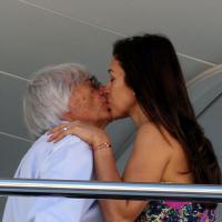 Bernie Ecclestone : Tendre baiser avec sa très jeune épouse Fabiana Flosi
