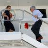 Bernie Ecclestone et sa très jeune épouse Fabiana Flosi à Trogir en Croatie le 1er août 2013