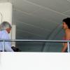 Bernie Ecclestone et sa très jeune épouse Fabiana Flosi à Trogir en Croatie le 1er août 2013
