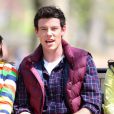 Cory Monteith sur le tournage de la 4e saison de Glee à New York, le 26 avril 2011. 
  
