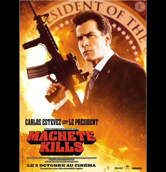 Charlie Sheen, président dans Machete Kills