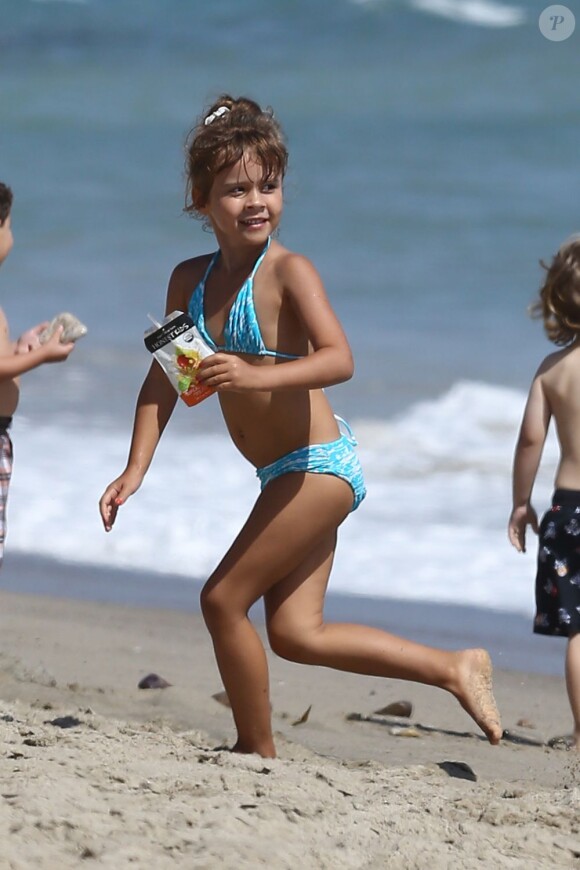 La petite Honor Warren s'éclate à la plage ! Le 3 août 2013 à Malibu