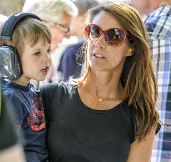 La princesse Marie de Danemark et le prince Henrik, 4 ans, étaient une fois encore aux côtés du prince Joachim à l'occasion du Grand Prix Historique de Copenhague, le 4 août 2013.