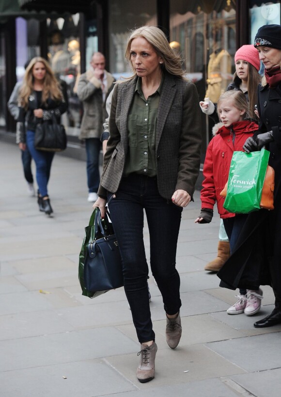 Sheryl à Londres, le 25 mas 2013 après un déjeuner avec son ex-mari Paul Gascoigne