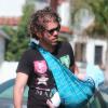 Exclusif - Perez Hilton et son fils Mario Lavandeira III se promènent à Hollywood, le 4 août 2013.