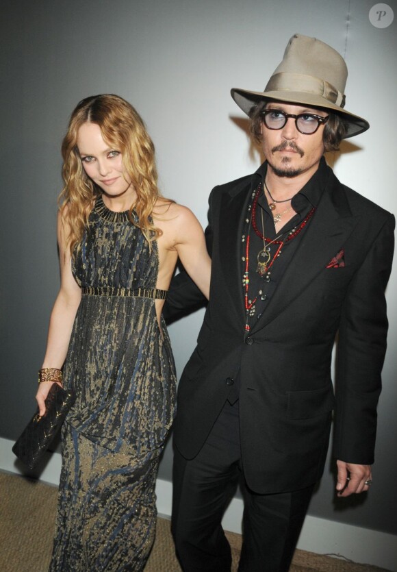 Vanessa Paradis et Johnny Depp à la soirée Chanel du 63e Festival de Cannes le 18 mai 2010.