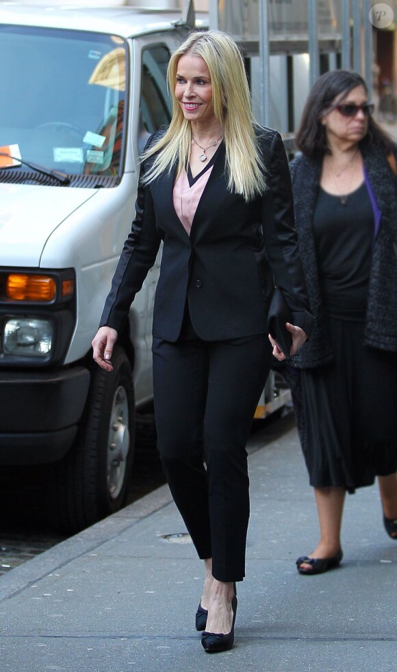 Chelsea Handler dans les rues de New York, le 22 avril 2013.