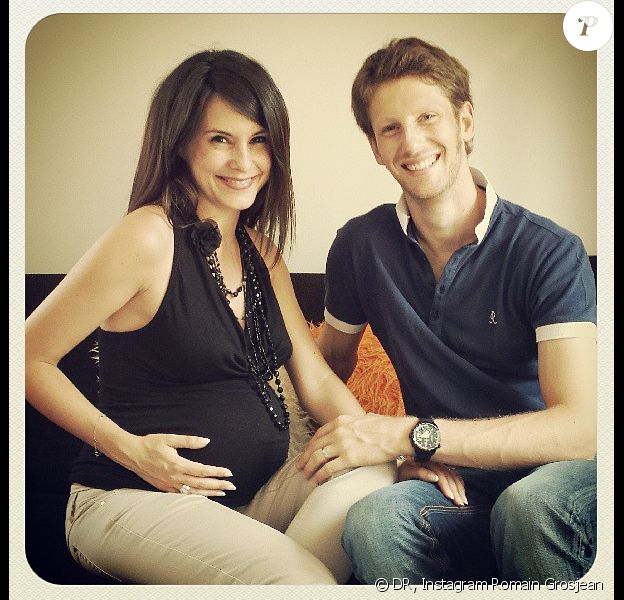 Marion Jollès-Grosjean et Romain Grosjean prenaient la pose il y a trois semaines. Ils sont aujourd'hui les heureux parents d'un petit garçon prénommé Sacha.