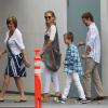 Kate Hudson et Matt Bellamy visitent la nouvelle école du fils de l'actrice, Ryder, à Santa Monica, le 2 août 2013.