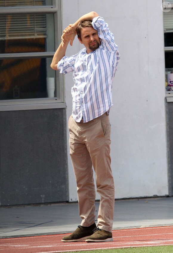 Kate Hudson et Matt Bellamy visitent la nouvelle école du fils de l'actrice, Ryder, à Santa Monica, le 2 août 2013.