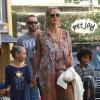 Heidi Klum et petit ami Martin Kirsten emmène ses enfants au café Starbucks à Brentwood, le 11 août 2013.