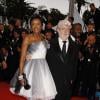 George Lucas et sa femme à Cannes le 25 mai 2012.