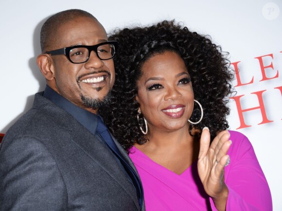 Oprah Winfrey et Forest Whitaker posent à la première du Majordome aux Regal Cinemas à Los Angeles, le 12 août 2013.