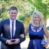 Michael Bublé et sa femme Luisana Lopilato, enceinte, vont au mariage d'un couple d'amis à Vancouver le 12 août 2013.
