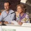 La reine Sofia d'Espagne présidait le 14 août 2013 sur l'Illa del Rei située dans l'embouchure du port de Mahon, à Minorque, un congrès visant à son classement au patrimoine mondial de l'humanité de l'UNESCO.