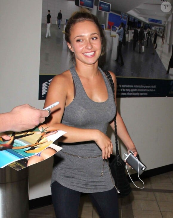 Hayden Pannettiere arrive à l'aéroport de Los Angeles, le 13 août 2013.