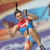 L'athlète russe Yelena Isinbayeva aux championnats du monde d'athlétisme à Luzhniki le 13 août 2013.