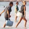Kate Moss et son mari Jamie Hince à Formentera, le 16 août 2013.