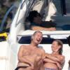 Kate Moss et Mario Testino en plein bain de soleil sur un yacht à Formentera. Le 16 août 2013.