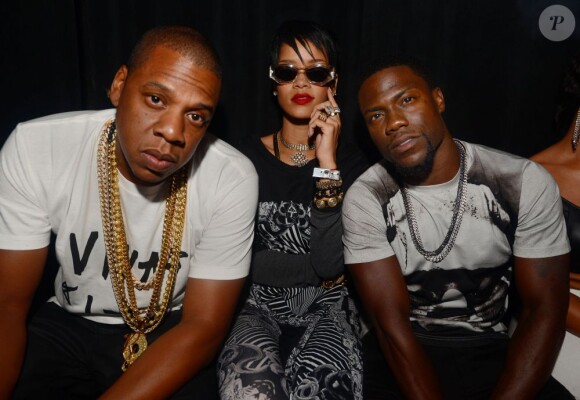 Rihanna et Kevin Hart assistent avec Jay Z à l'after-party de son concert à la Mansion. Miami, le 16 août 2013.