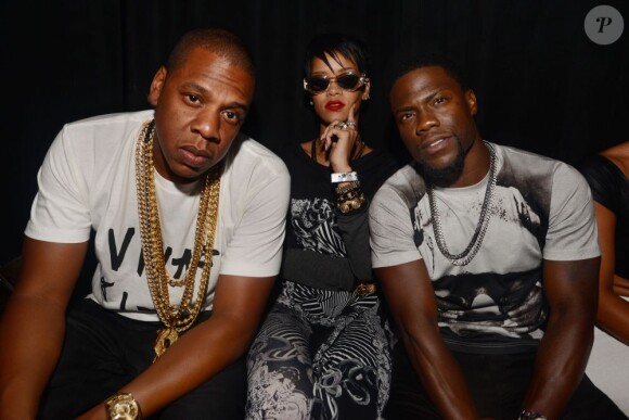 Jay Z, Rihanna et Kevin Hart assistent à l'after-party du concert de Jay Z et Justin Timberlake à la Mansion. Miami, le 16 août 2013.