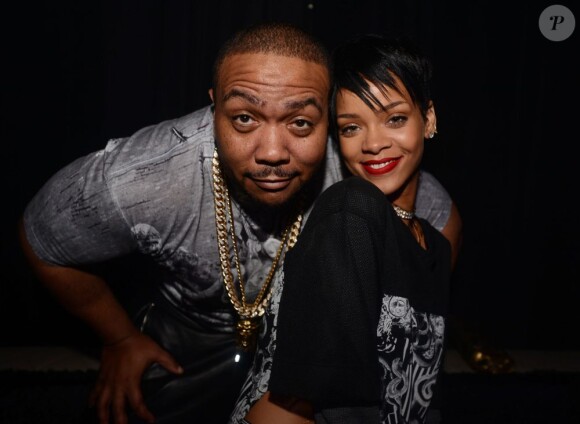 Timbaland et Rihanna assistent à l'after-party du concert de Jay Z et Justin Timberlake à la Mansion. Miami, le 16 août 2013.