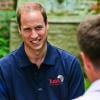 Le prince William en interview avec Max Foster pour CNN à Kensington après la naissance de son premier enfant avec Kate Middleton, le prince George de Cambridge, dans le cadre du documentaire d'une heure Prince William : New father, new hope. Diffusion le 15 septembre.
