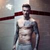 David Beckham musclé et tatoué sur la nouvelle campagne publicitaire de David Beckham Bodywear.
